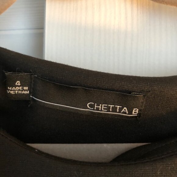 Chetta B Black Knit Sheath Dress – Size 4 (Career to Cocktail) - Picture 4 of 5